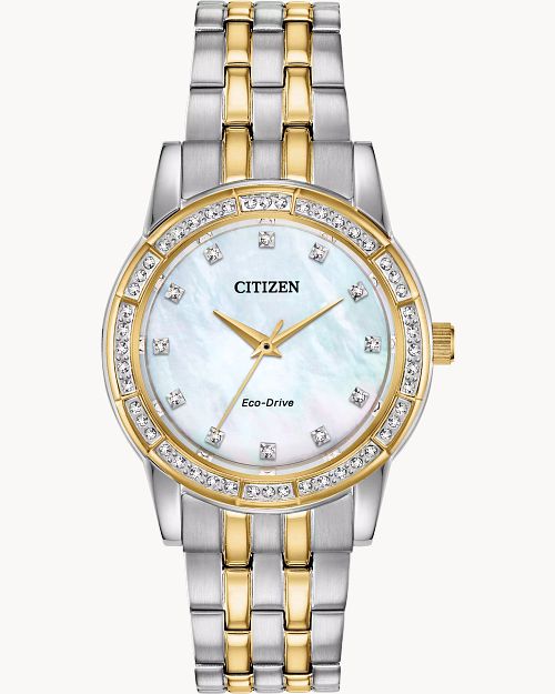 Citizen Silhouette Crystal Eco-Drive White Dial Watch | CITIZEN